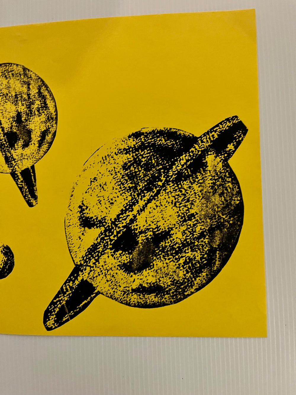 Vintage Planet 9 Returns Cave Club Concert Flyer Poster Yellow Punk New Wave DIY