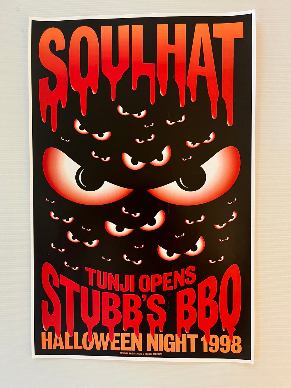998 Soulhat Stubb’s BBQ Halloween Austin Texas Concert Poster Tunji