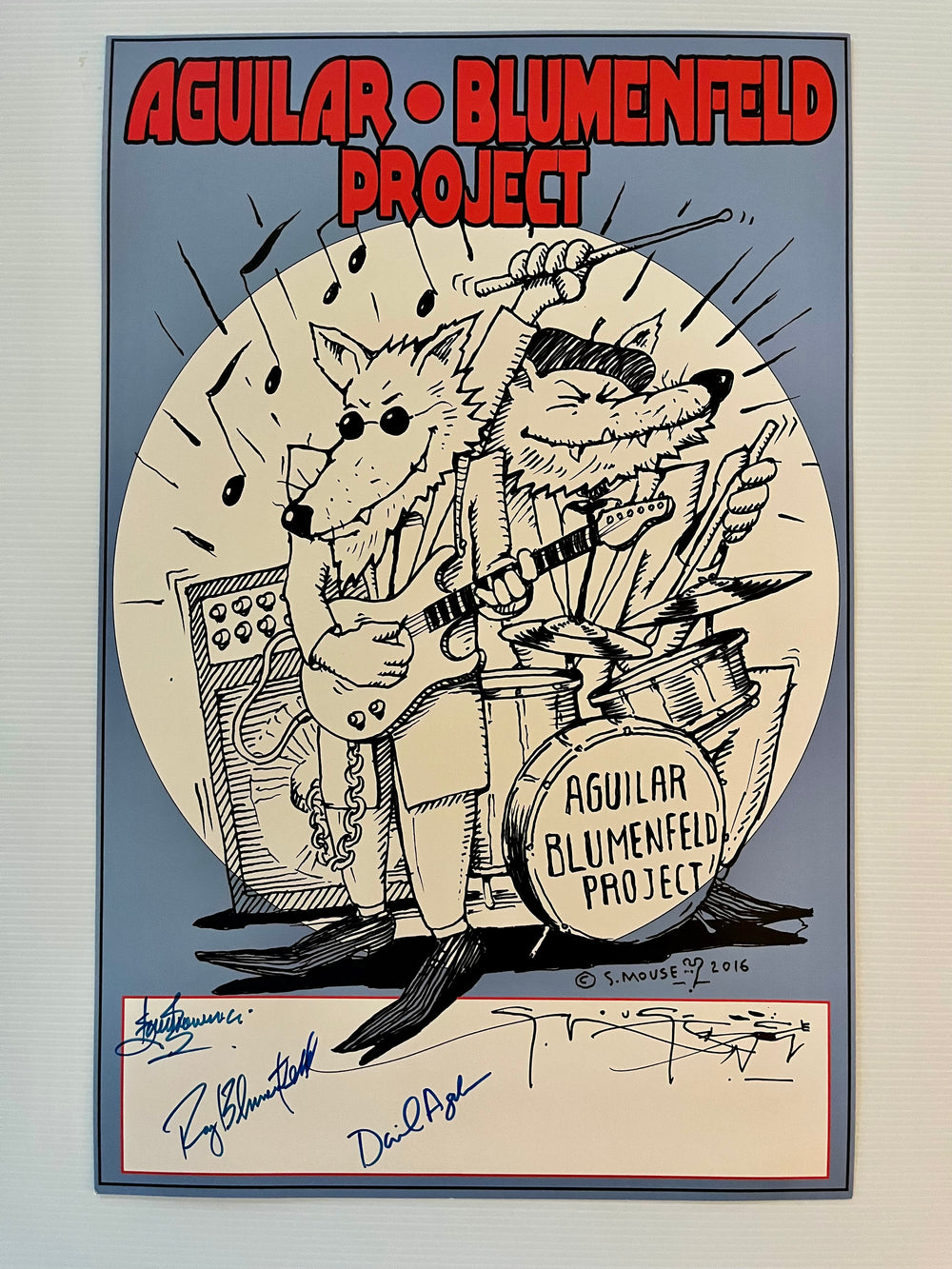 2016 Stanley Mouse Aguilar Blumenfeld Project Signed Concert Poster Roy Blumenfeld