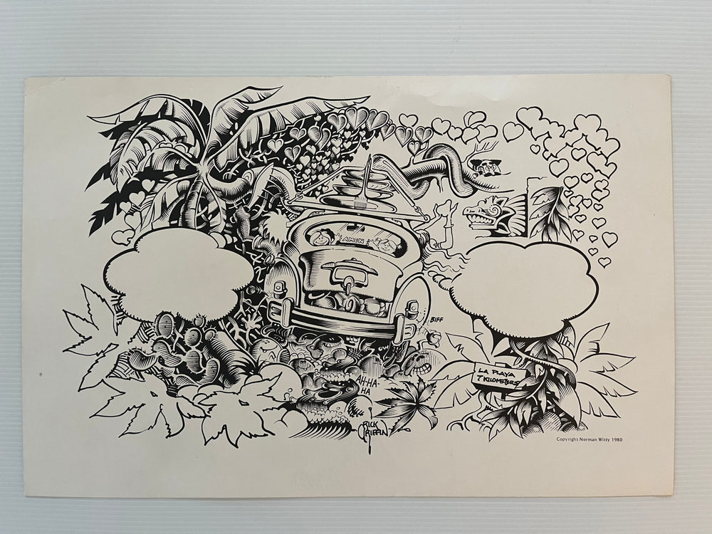 1980 Rick Griffin Underground Comix Art Print Norman Witty La Playa Psychedelic
