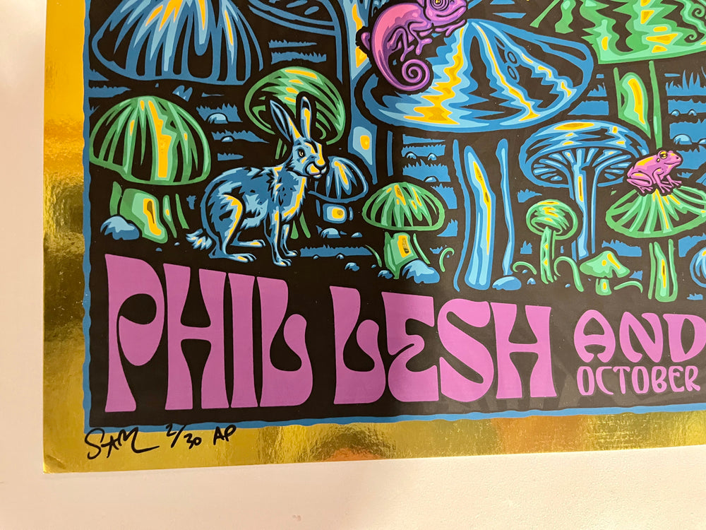Phil Lesh & Friends 2022 Capitol Theatre Todd Slater Gold Foil Poster Signed AP 7/30