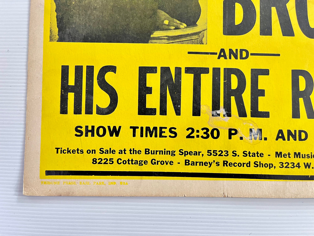 James Brown Original Concert Poster – Amphitheatre Chicago Aug 31 Soul Brother No. 1