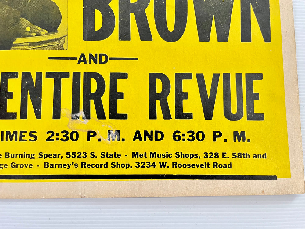 James Brown Original Concert Poster – Amphitheatre Chicago Aug 31 Soul Brother No. 1