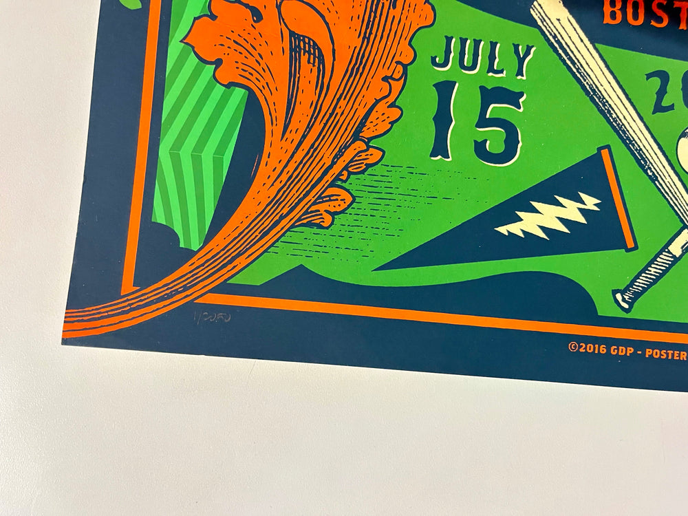 Dead & Company Fenway Park 2016 Status Serigraph Concert Poster – Numbered – Boston