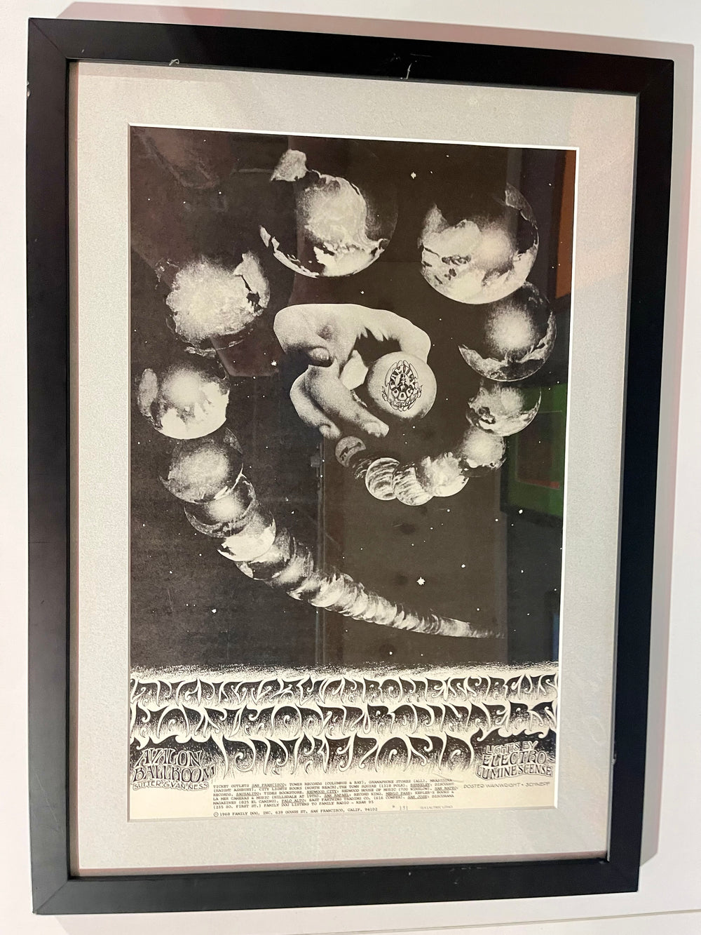 Original 1968 Pink Floyd Avalon Ballroom FD-131 Family Dog Concert Poster – Custom Framed