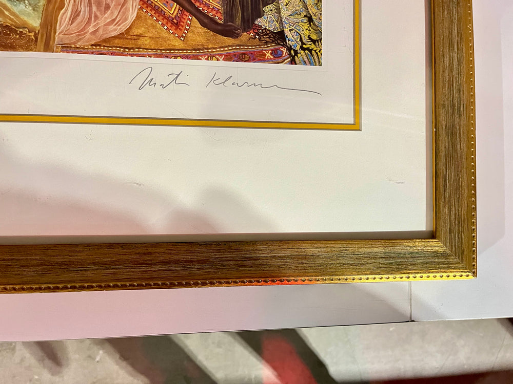 Carlos Santana Hand Signed Santana Abraxas Lithograph – Mati Klarwein Annunciation – Deluxe Framed