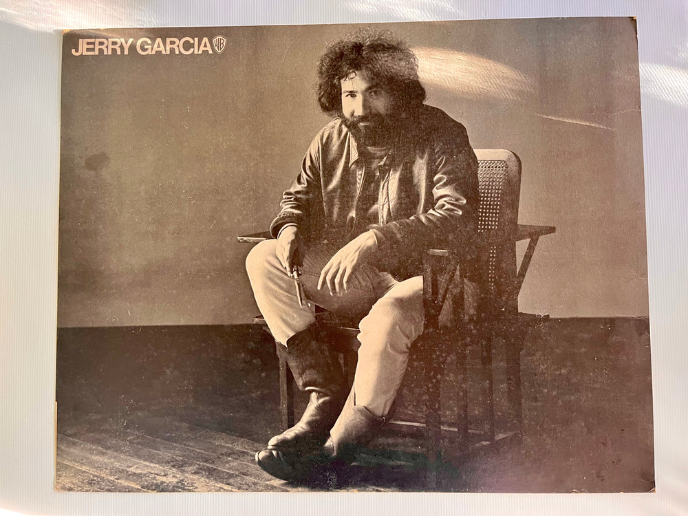 Rare 1972 Jerry Garcia Warner Bros. Original Promo Poster 16.75 x 21.5 Baron Wolman Grateful Dead