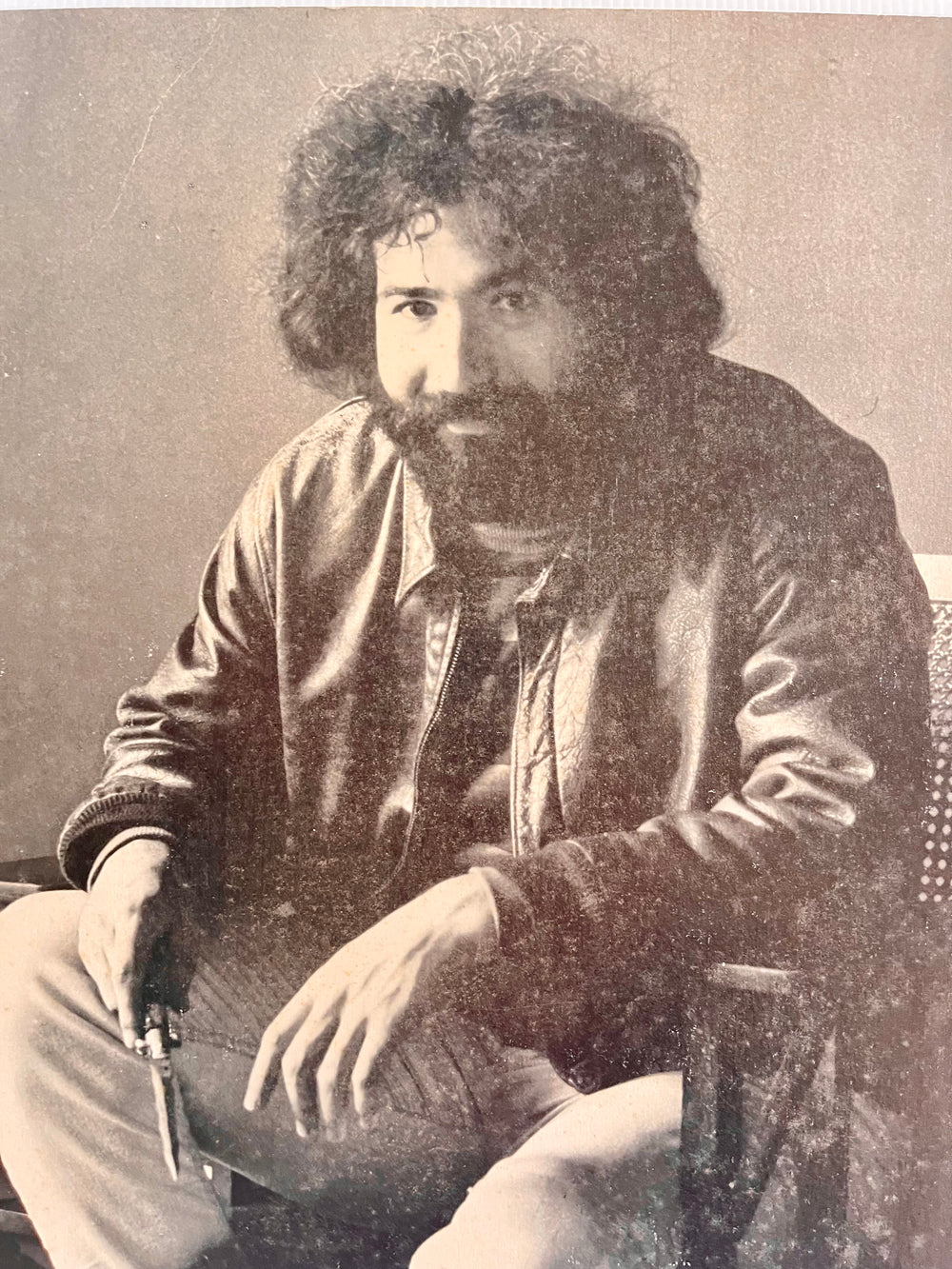 Rare 1972 Jerry Garcia Warner Bros. Original Promo Poster 16.75 x 21.5 Baron Wolman Grateful Dead