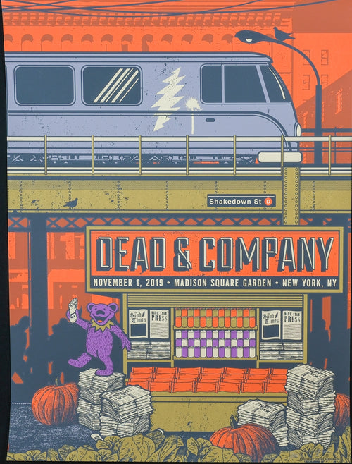 justin helton dead and company concert poster 