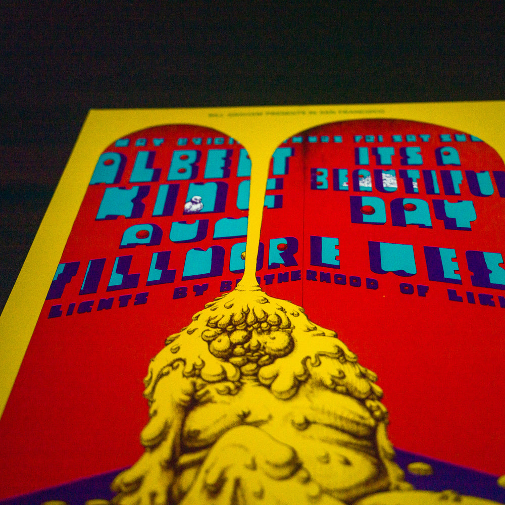 close up of lee conklin albert king concert poster 