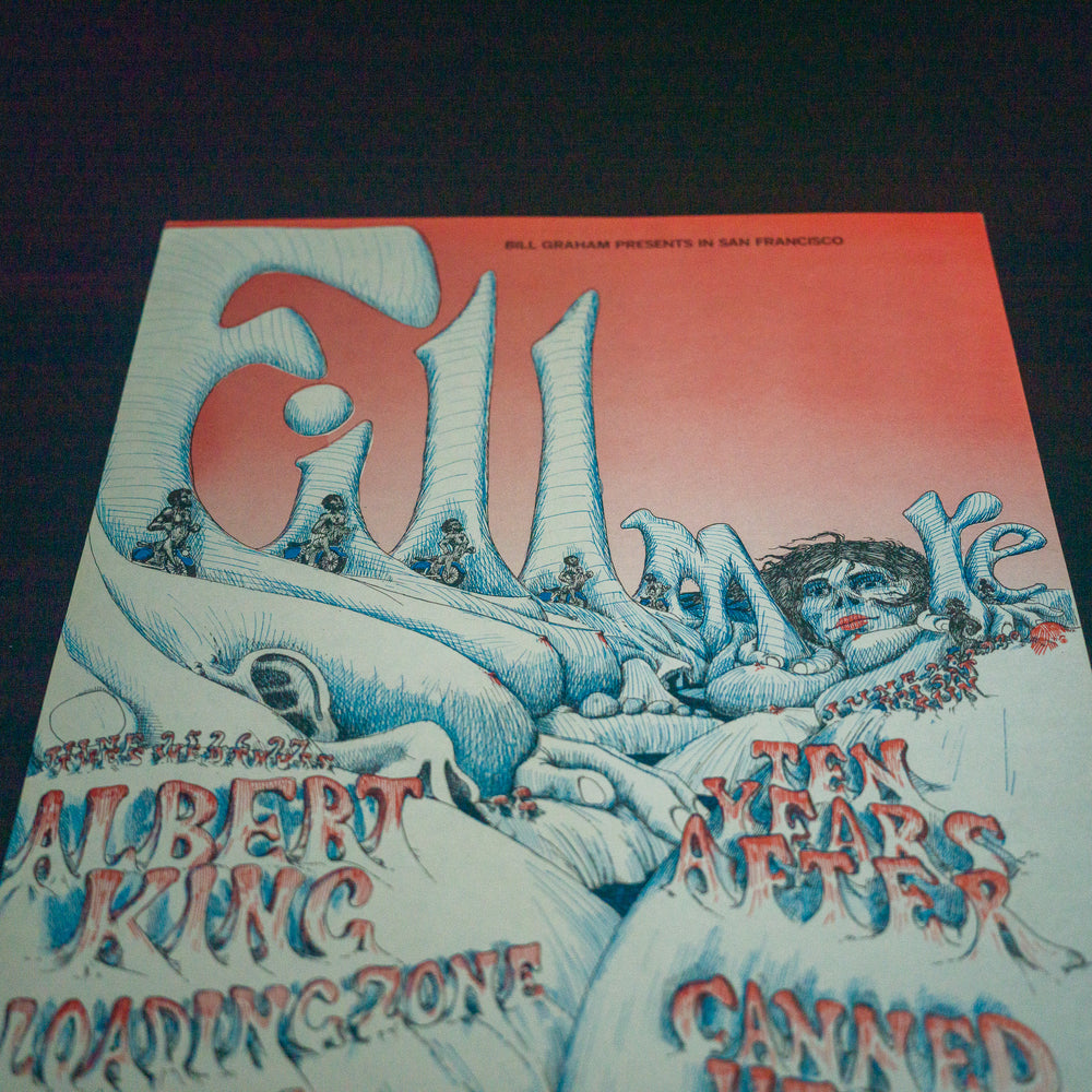 close up of lee conklin albert king concert poster