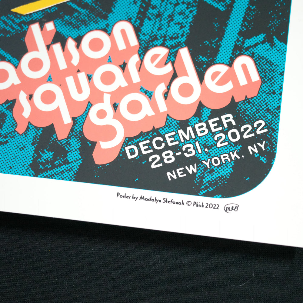 close up of madalyn stefanak concert poster with concert date