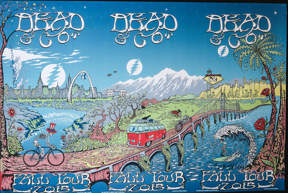 mike dubois dead and company triptych poster 