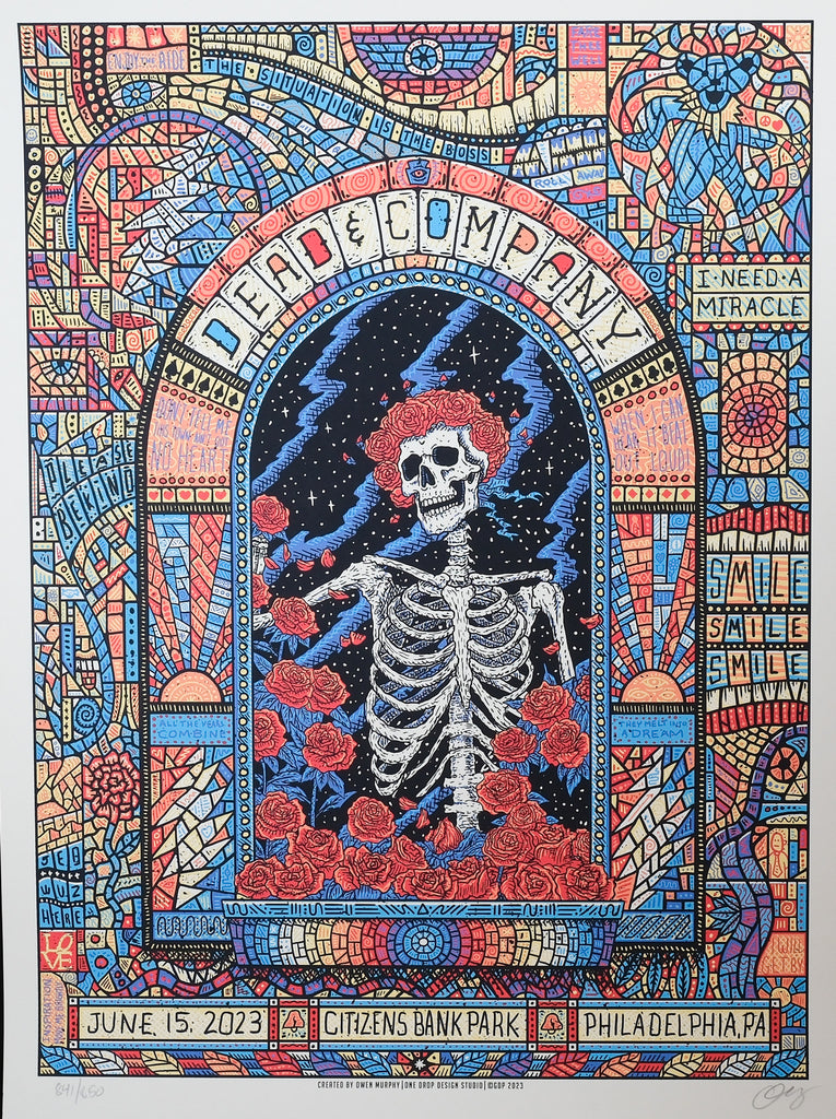 Owen Murphy Dead and Company 2023 Philadelphia Concert Poster