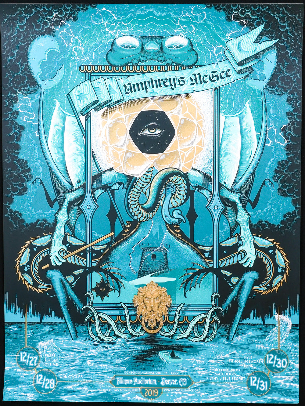 Paul Kreizenbeck Umphrey sMcGee 2019 Denver Concert Poster 