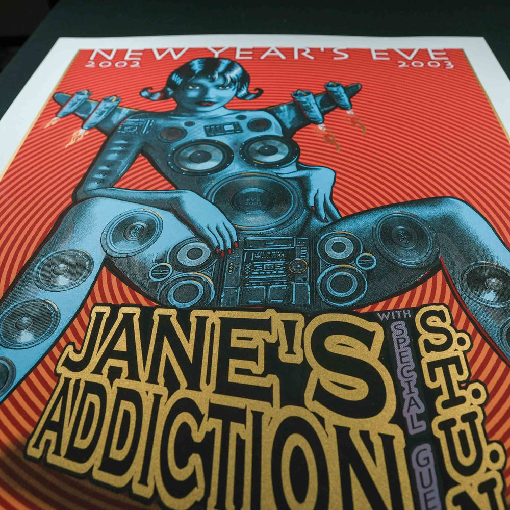 close up of emek rare dead concert poster 