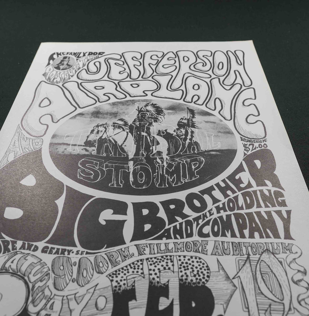 close up of wes wilson rare dead concert poster 