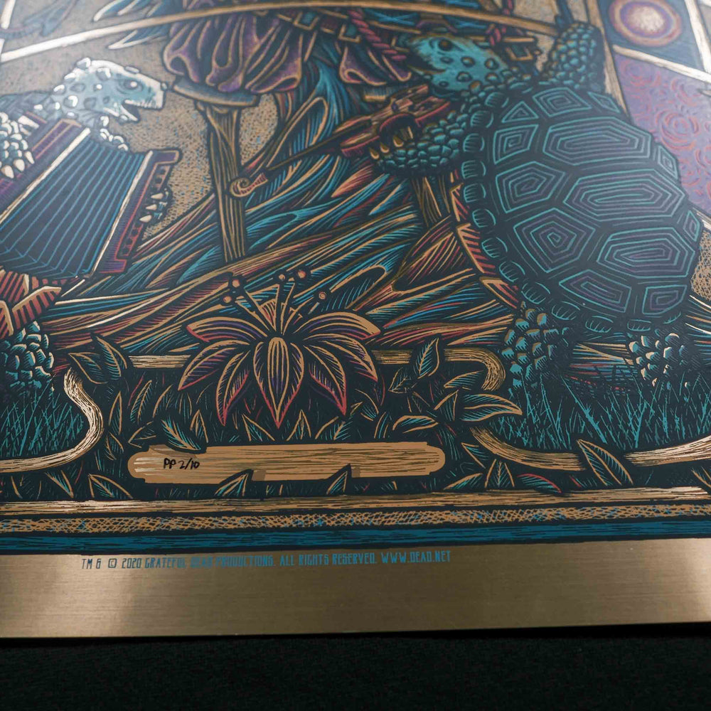 close up of rare dead concert poster with number 2 of 10