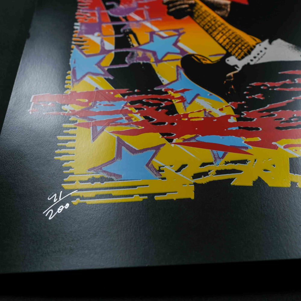 close up of rare dead concert poster with number 91 of 200