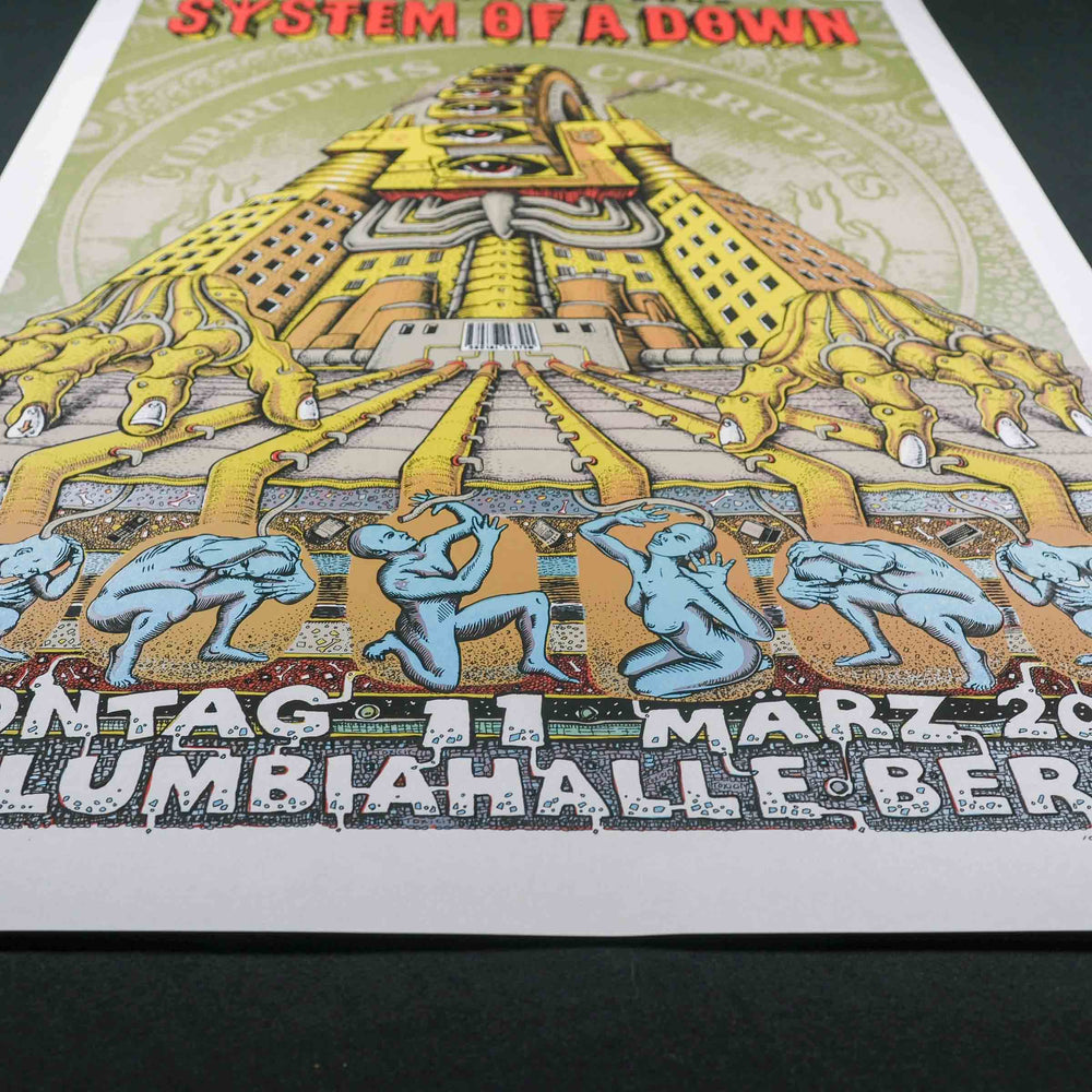 close up of emek rare dead concert poster 