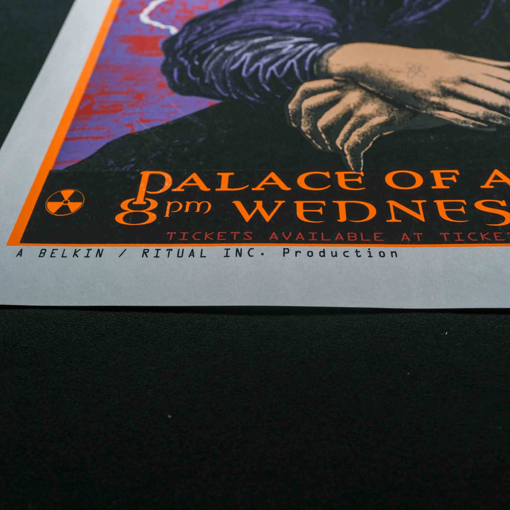 close up of emek rare dead concert poster