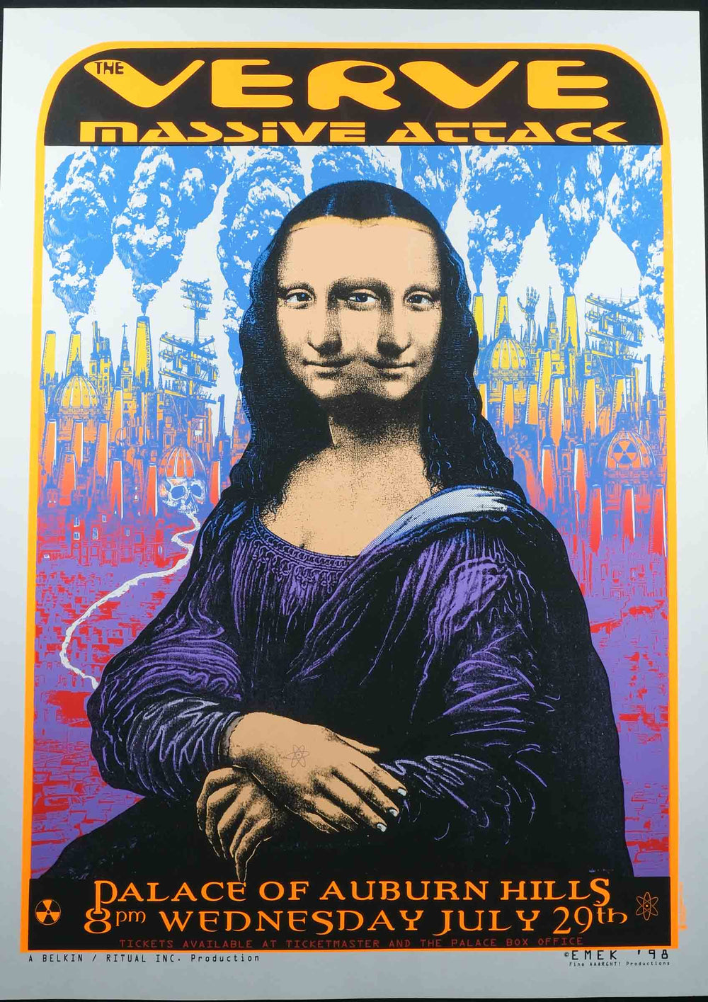 emek rare dead concert poster with mona lisa