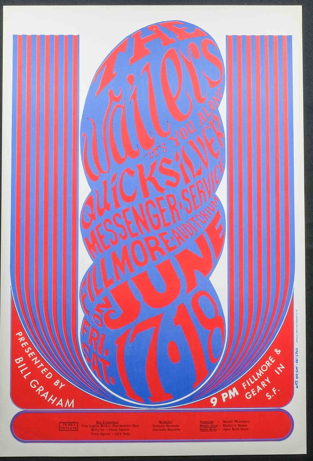 wes wilson rare dead concert poster 