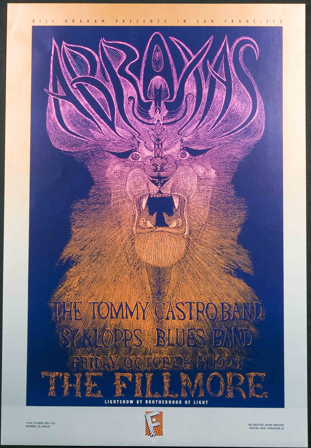 lee conklin rare dead concert poster 