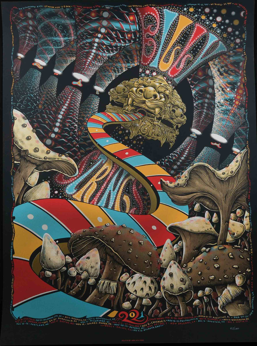 Rare Dead Concert Poster with mushroom