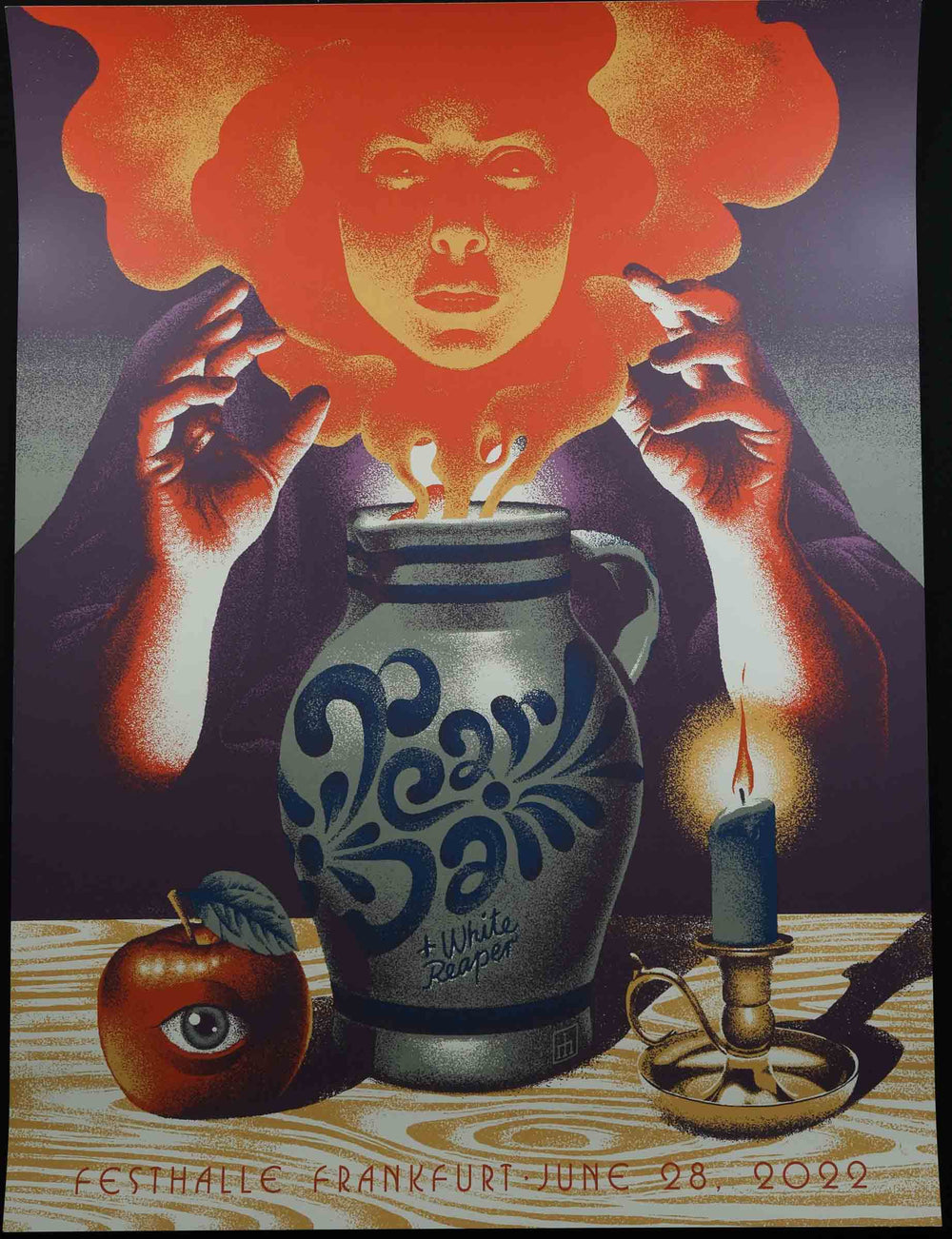 max loeffler rare dead concert poster with vase and woman in background