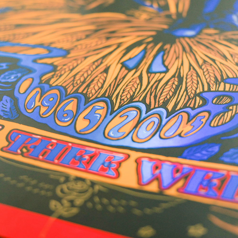 close up of Richard Biffle Grateful Dead 2015 Concert Poster