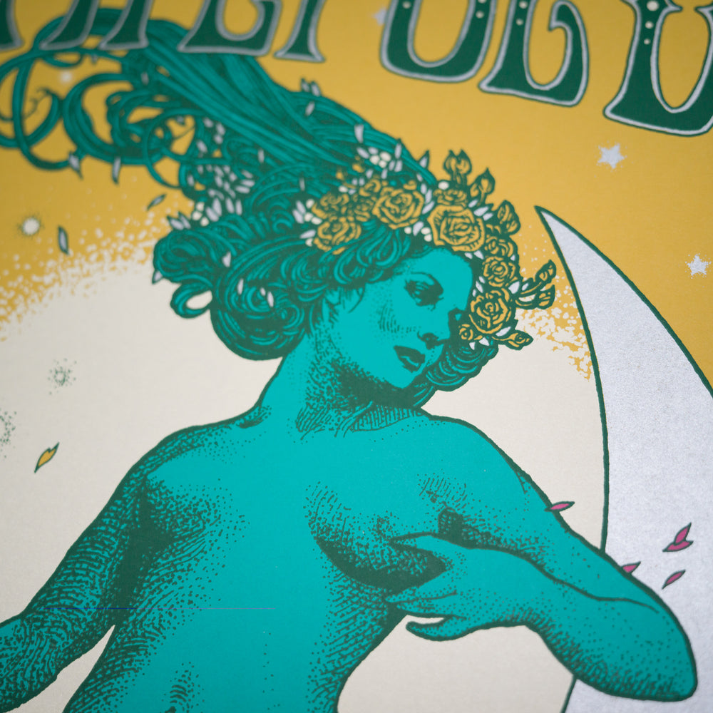 close up of RicheyBeckettGratefulDead2016ChicagoConcertPoster with blue woman