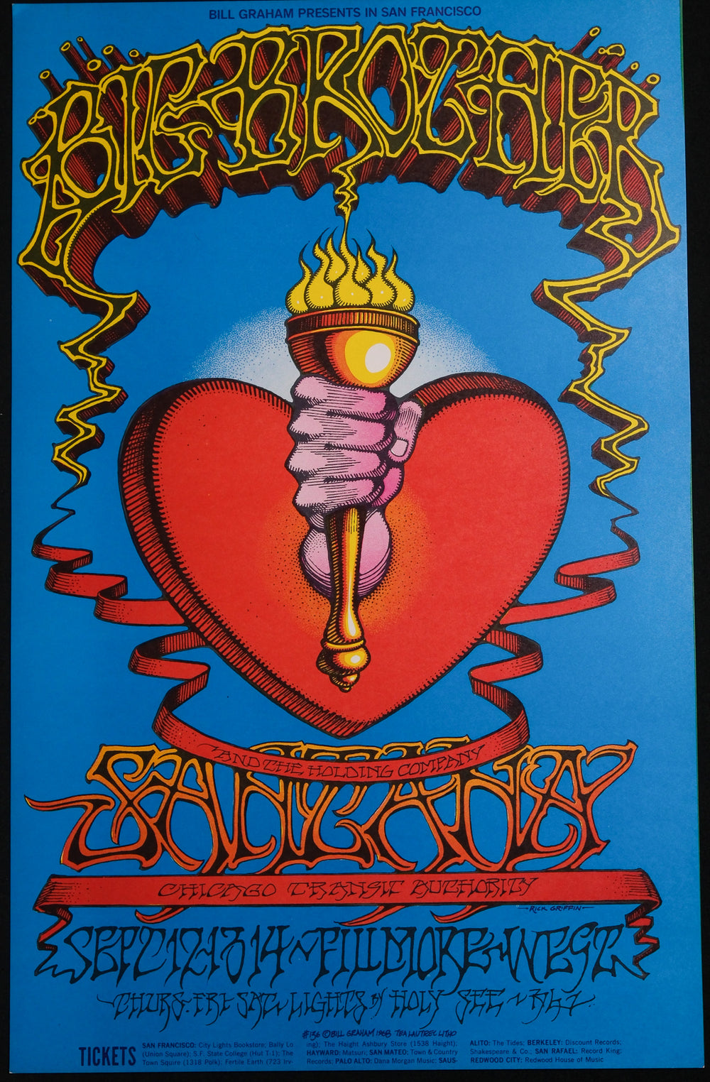 RickGriffinJannisJoplin1968SanFranciscoConcertPoster with heart and torch