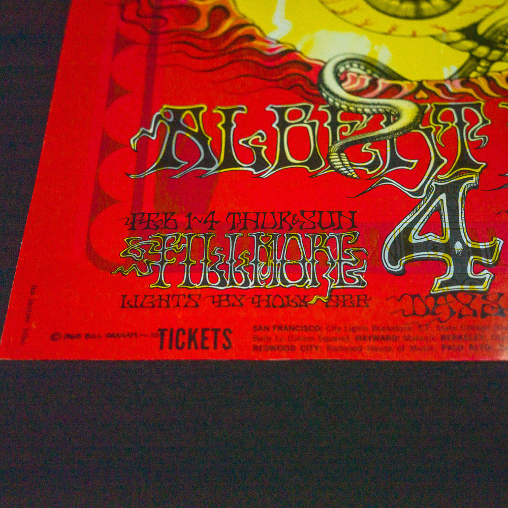 close up of RickGriffinJimiHendrix1968SanFranciscoConcertPoster with concert date