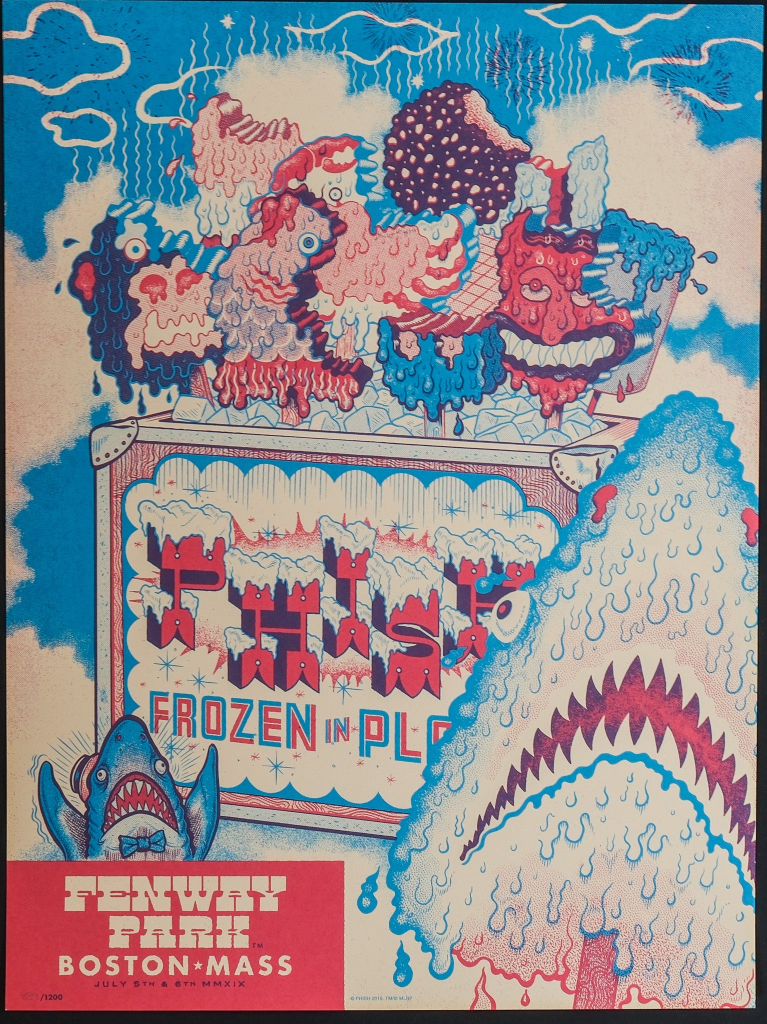 Ryan Besch Phish 2019 Boston Concert Poster Rare Dead Posters