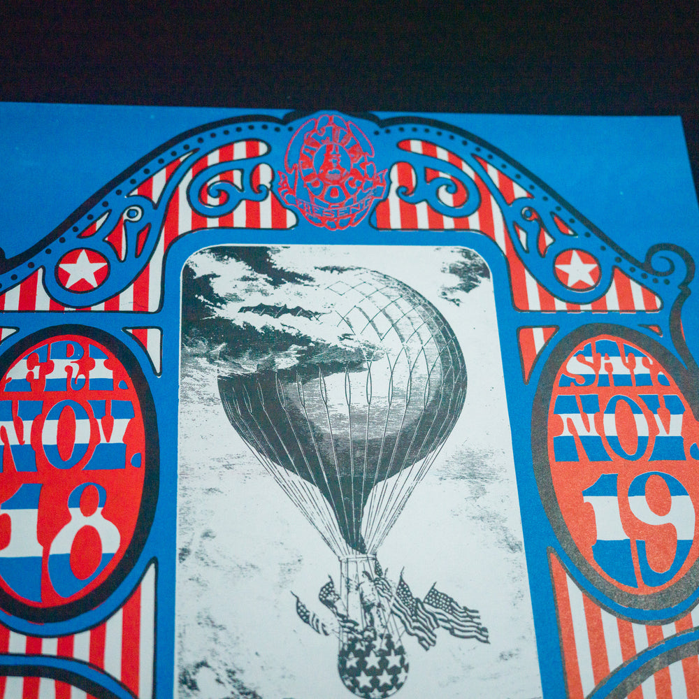 close up of StanleyMouseDailyFlash1966SanFranciscoConcertPoster with hot air balloon