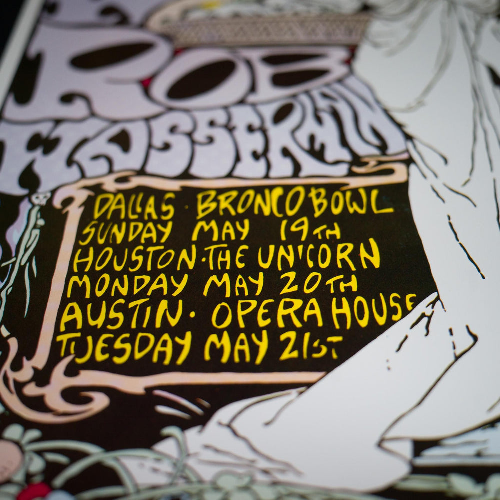 Frank Kozik Bob Weir 1990 Signed Texas Tour Concert Poster