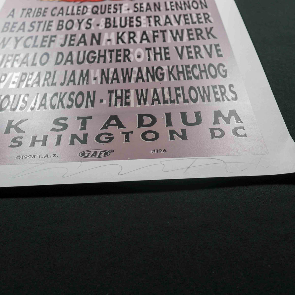 Taz Tibetan Freedom Concert Washington D.C. 1998 Concert Poster