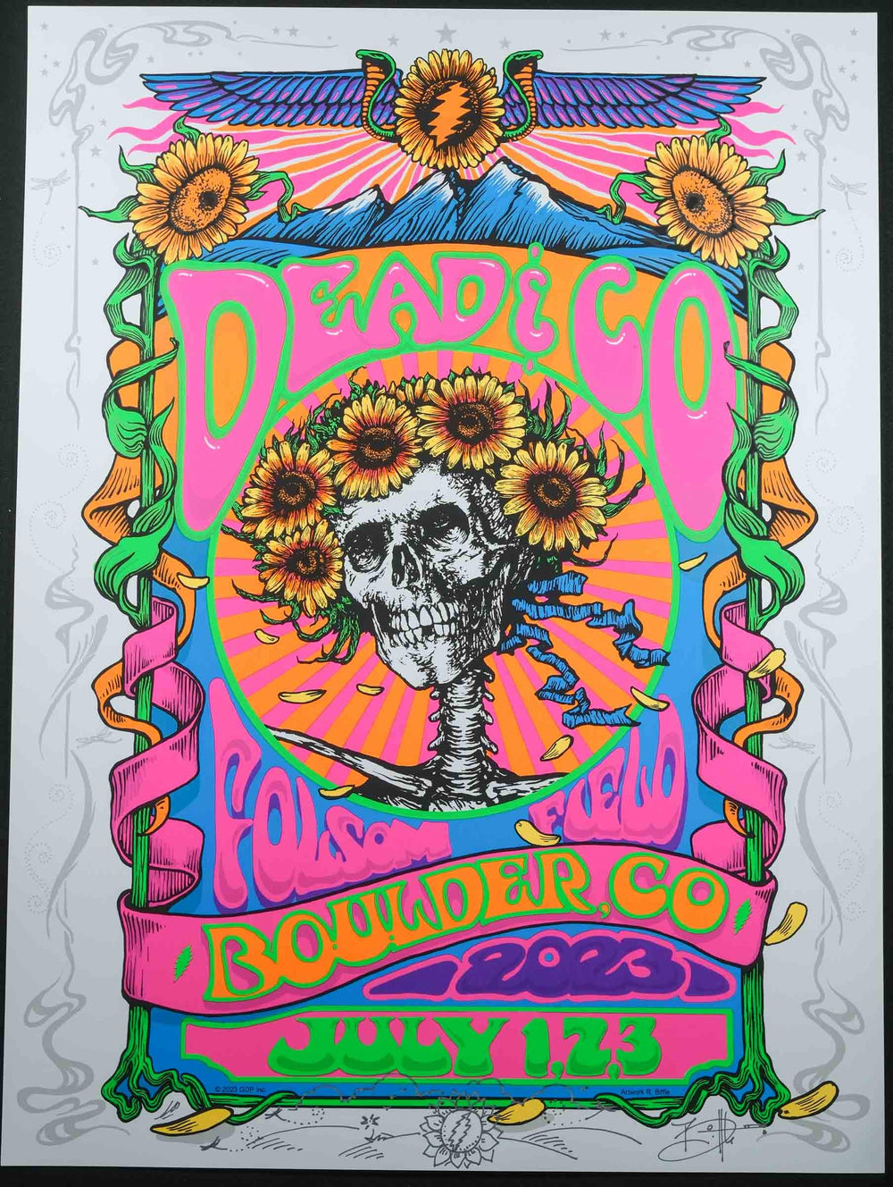 Richard Biffle Dead and Company 2023 Boulder Artist Proof Concert Poster