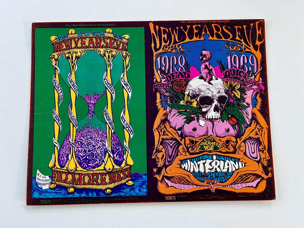 Lee Conklin Grateful Dead 1968/1969 Fillmore/Winterland BG 152/153 Double Postcard