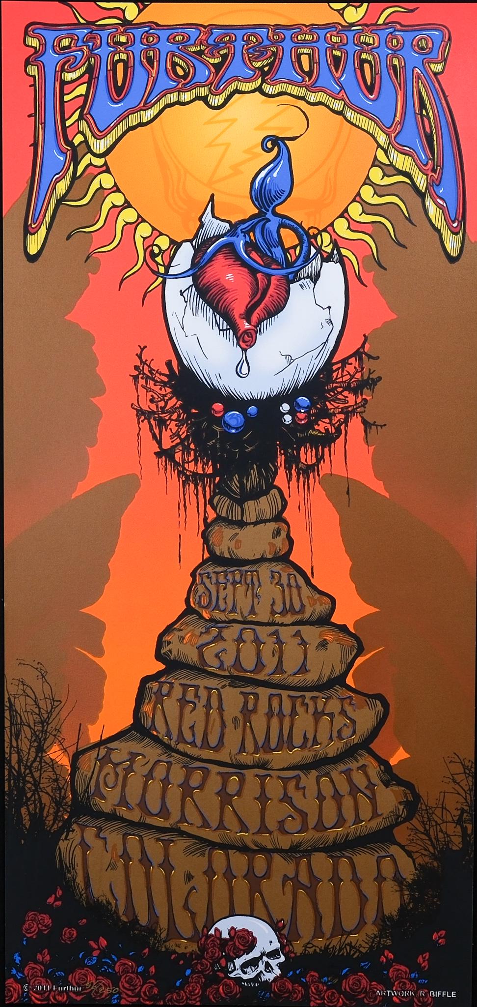 Richard Biffle Furthur 2011 Red Rocks Amphitheater Concert Poster