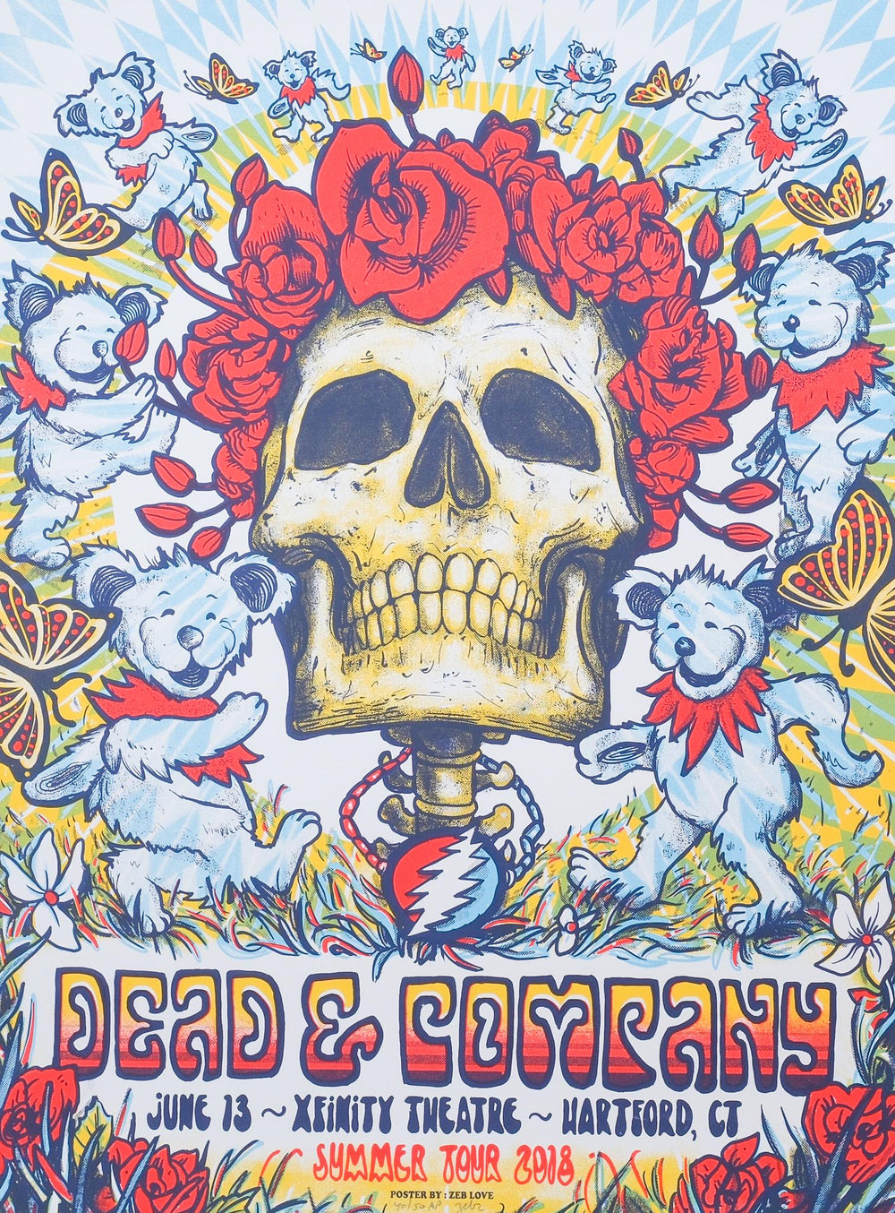 Zeb Love Dead and Company 2018 Hartford Artist Proof Concert Poster