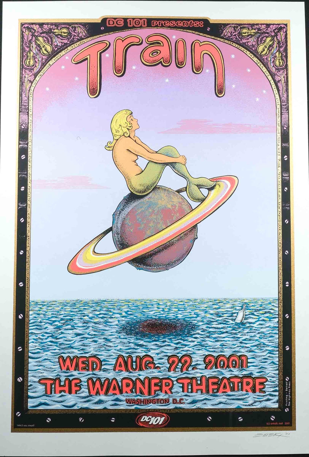 Emek Train 2001 Washington D.C. Original Signed Silkscreen