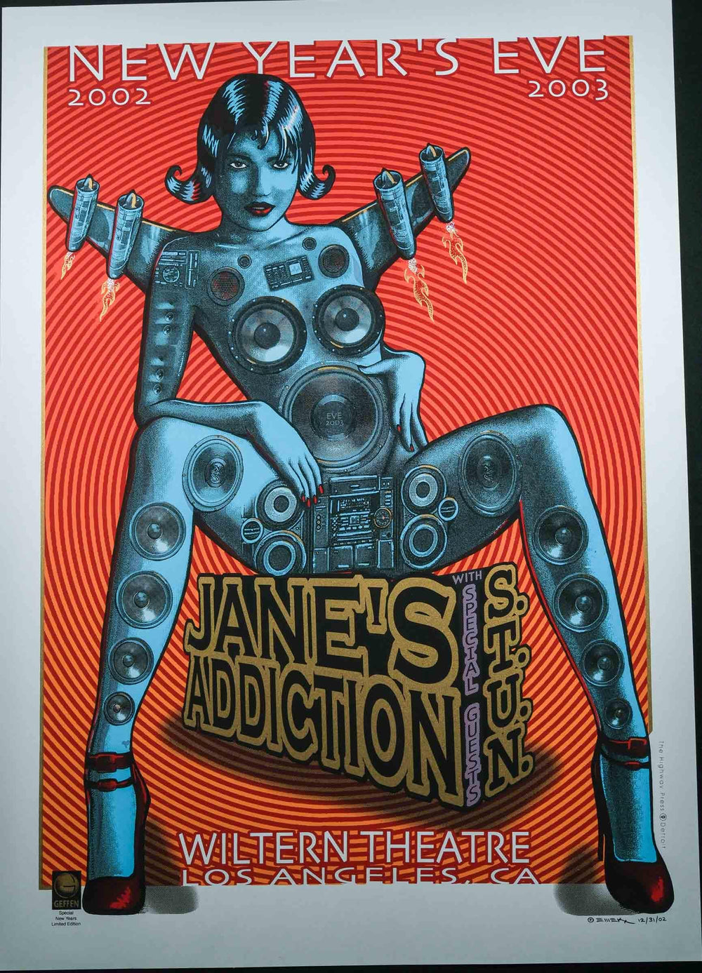 Emek Jane's Addiction 2002 Los Angeles Concert Poster