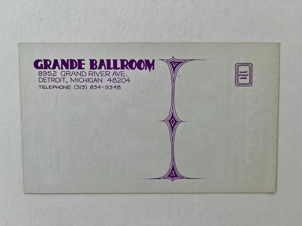 Gary Grimshaw Cream 1968 Grande Ballroom Original Postcard