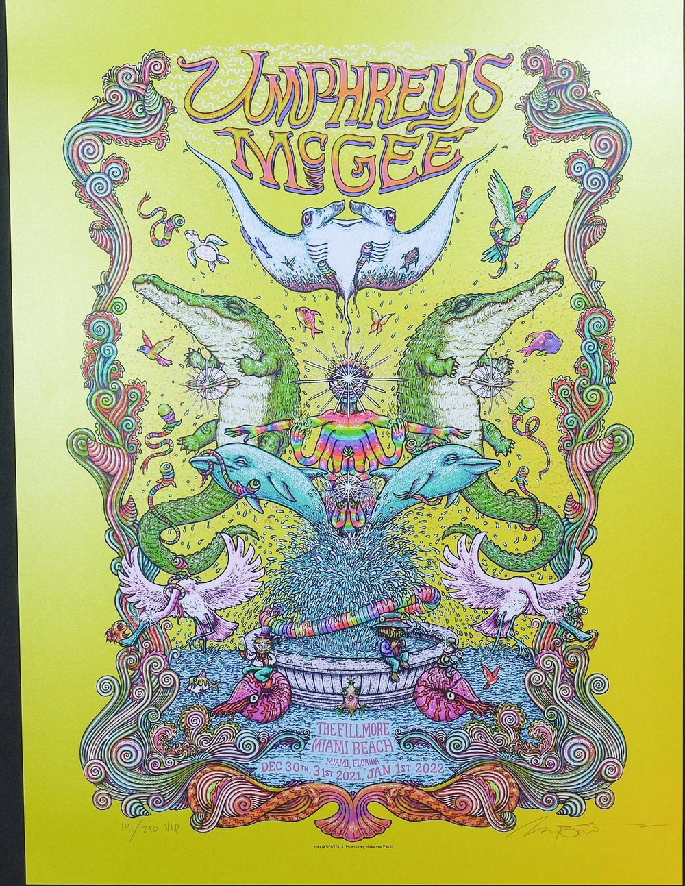 Marq Spusta Umphrey's McGee 2022 Miami Beach Concert Poster