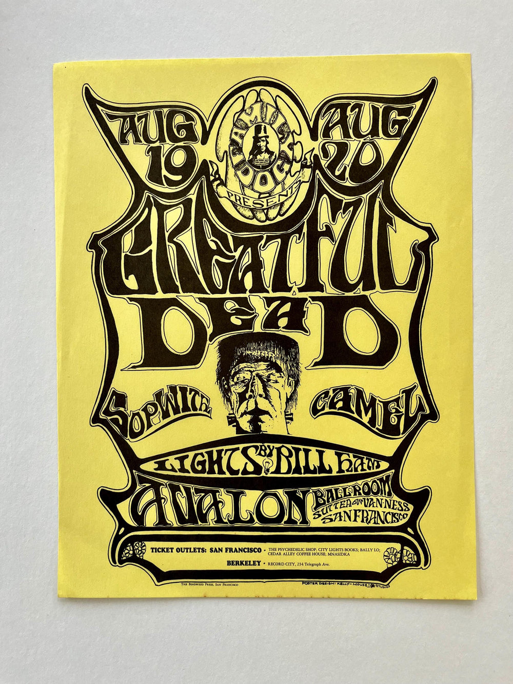 Stanley Mouse Alton Kelley Grateful Dead Avalon Ballroom FD-22 Original Handbill