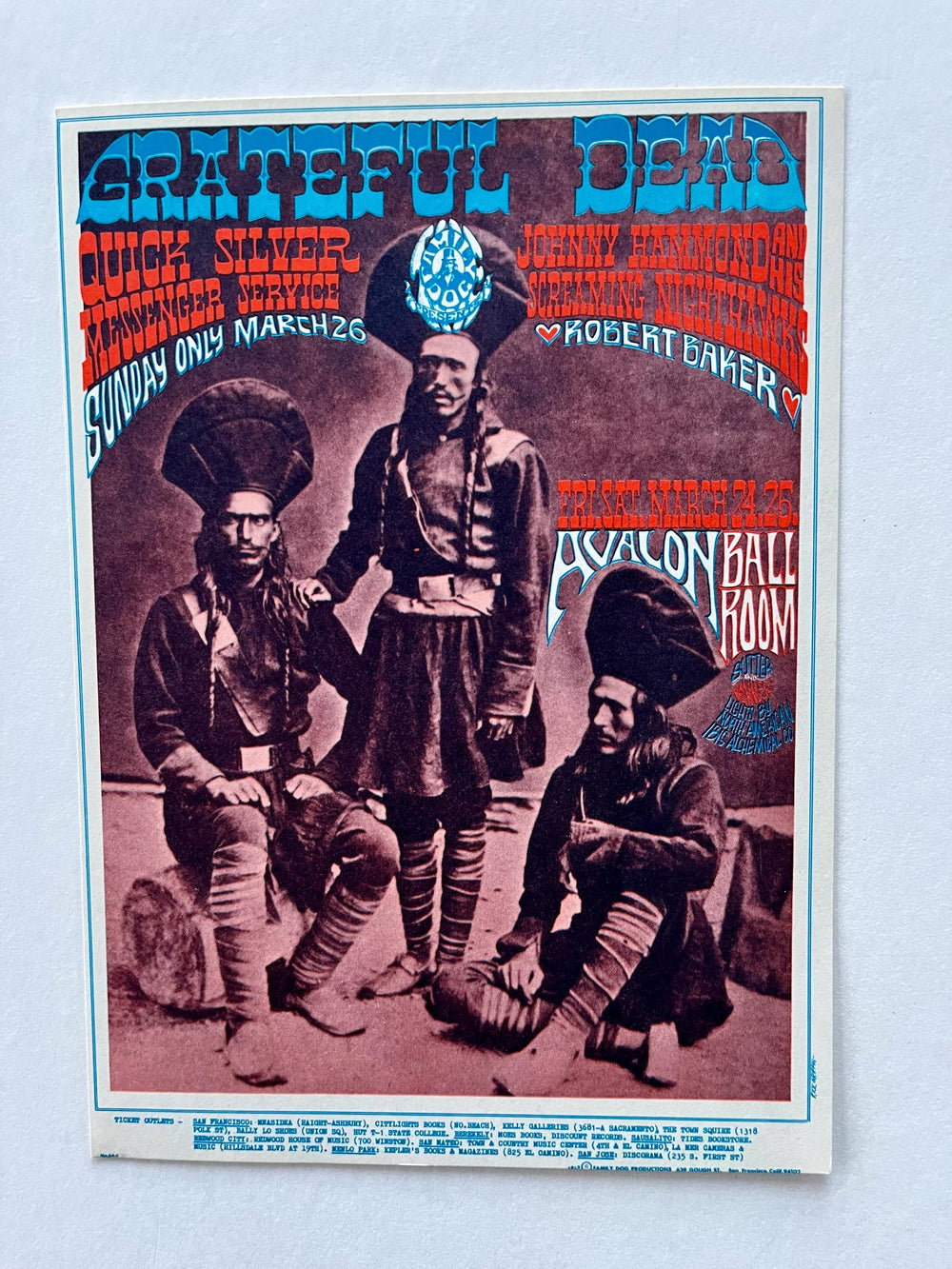 Rick Griffin Grateful Dead Quicksilver Messenger Service Avalon Ballroom 1967 FD-54 OPC=A