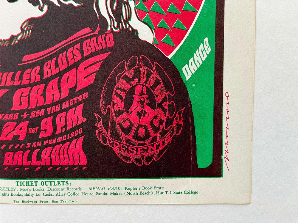 Victor Moscoso Grateful Dead Avalon Ballroom 1966 FD-40 Type-A Original Handbill