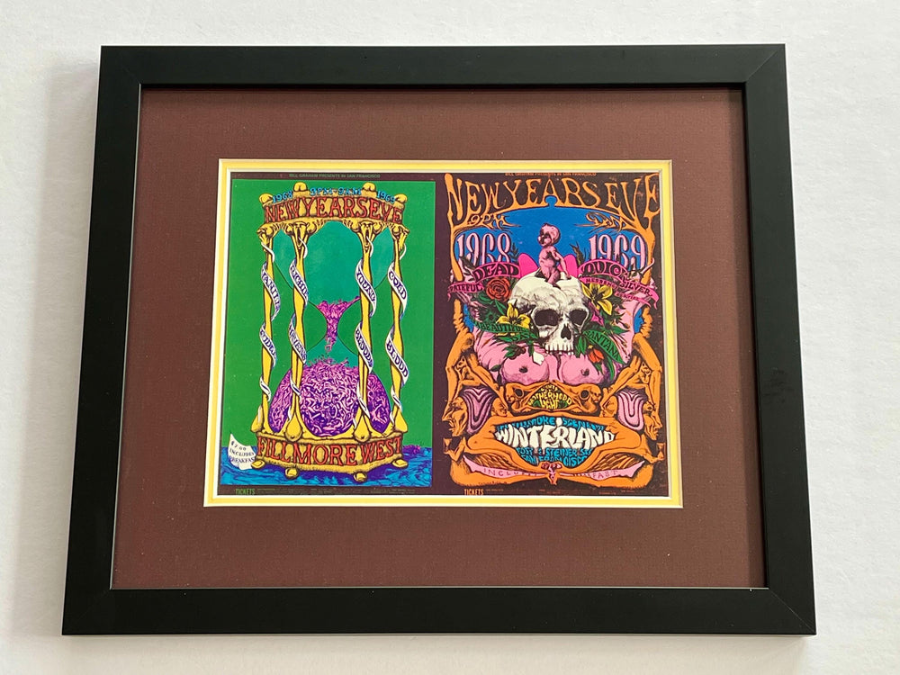 Framed Grateful Dead Santana Winterland Fillmore West 1967 BG-153/153 Original Postcard Lee Conklin